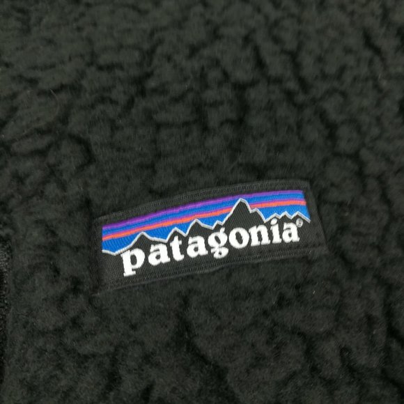 Patagonia Vest Retro Pile Full Zip Fleece Black Mens Medium 22821 $129 - Picture 3 of 10